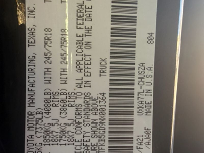 2022 Toyota Tundra SR